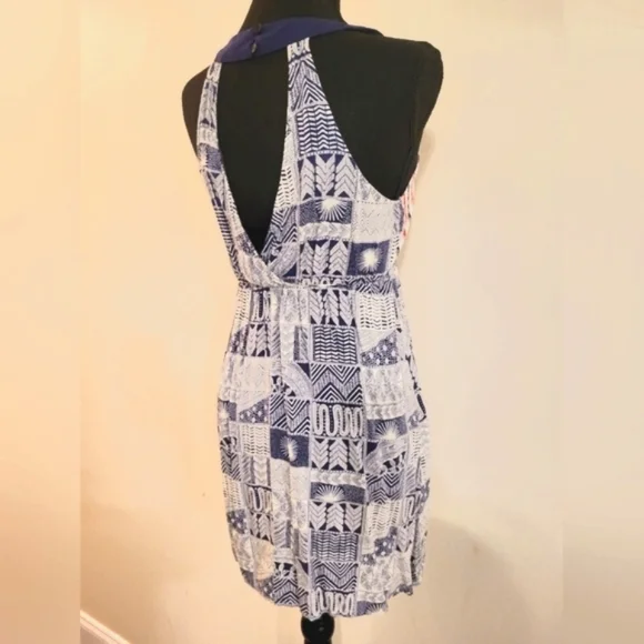 Flying Tomato Red, White, & Blue Pleated Halter Mini Dress (Size‎ Small) - Picture 5 of 11